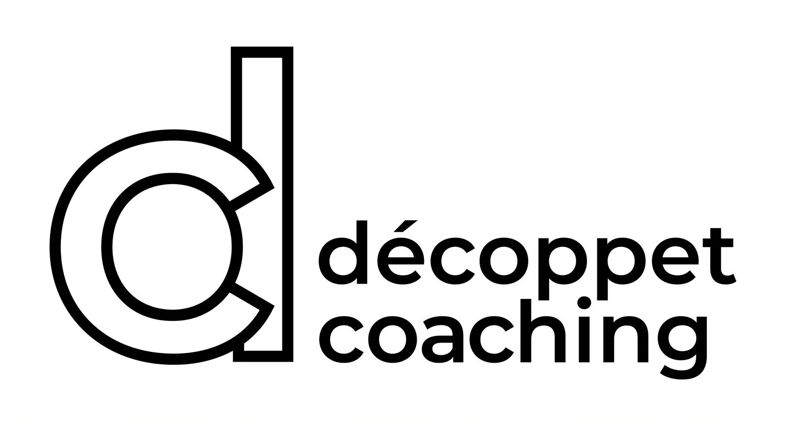 Logo décoppet coaching mit verbundenen Buchstaben c und d