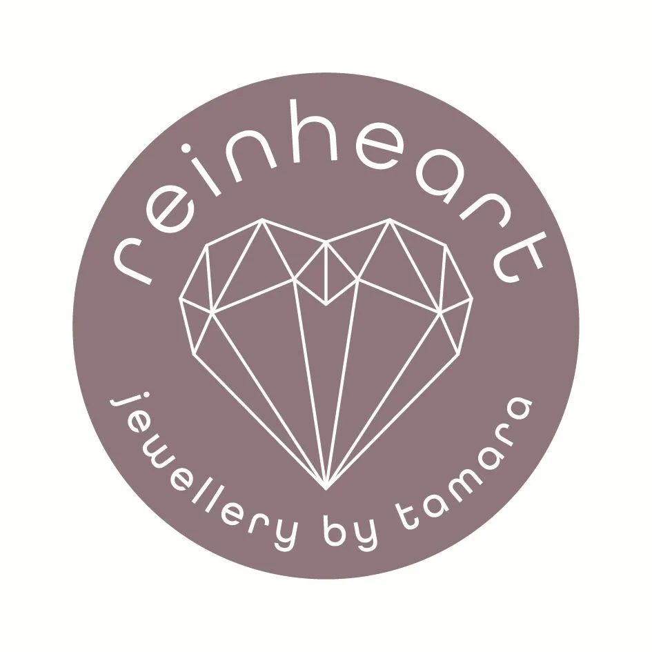 Rundes Logo reinheart jewellery by tamara mit Herz aus Linien