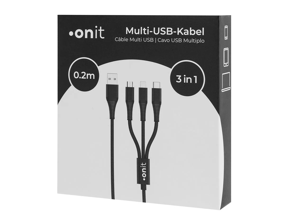 onit-Verpackung für ein Multi-USB-Kabel