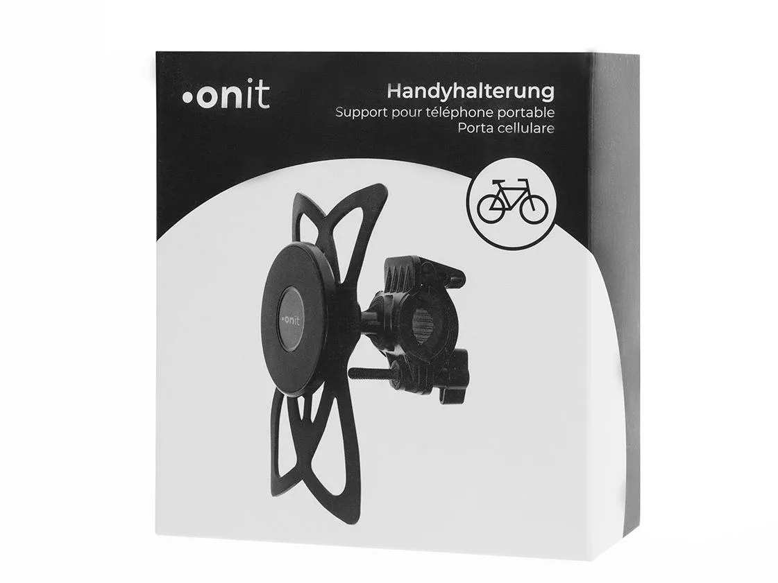 onit-Verpackung für eine Handyhalterung fürs Velo